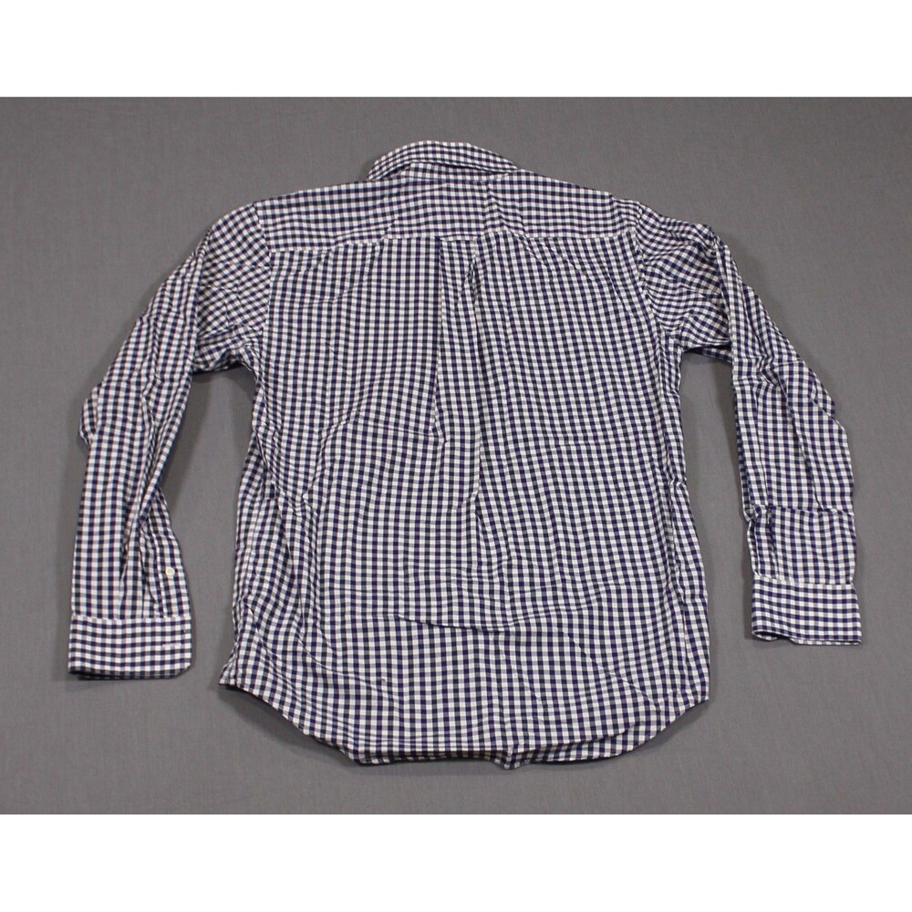 Nautica Shirt Mens Long Sleeve Purplish Blue gingham Button Up Slim Fit SZ S - Picture 3 of 9